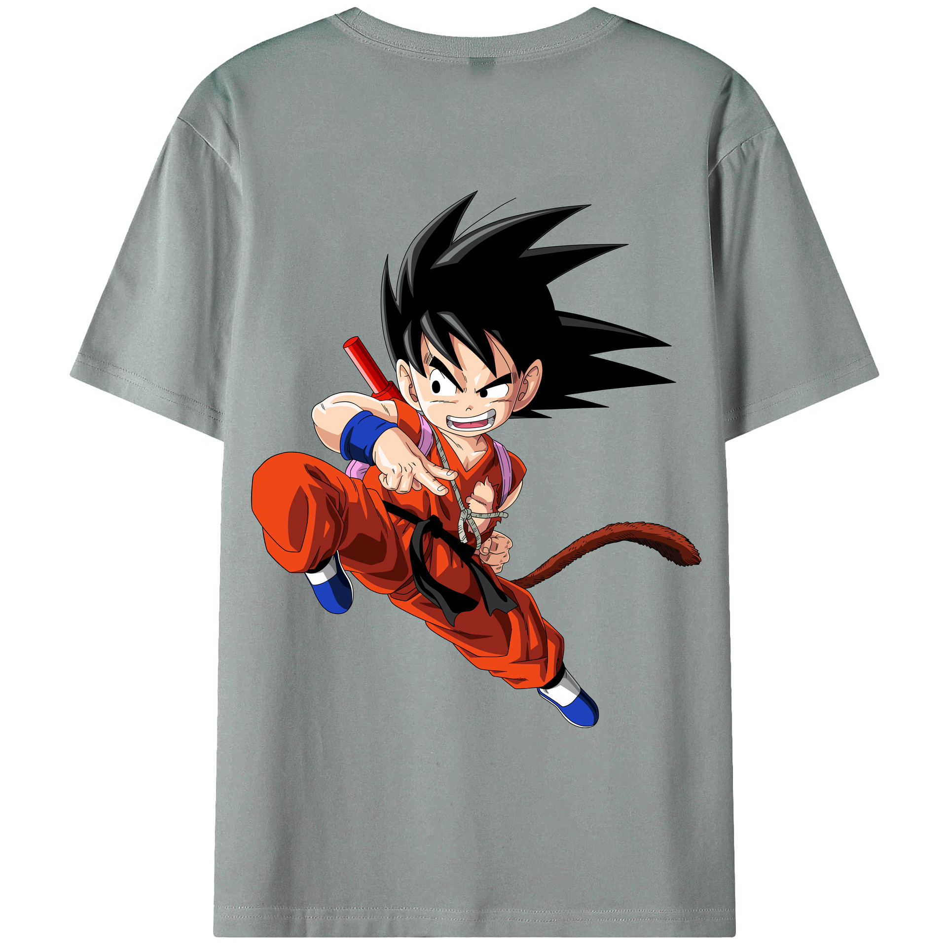（画像用） ドラゴンボール 孫悟空（そん ごくう）Son Goku カカロット DRAGON BALL Kakarotto 綿100％ メンズ半袖Tシャツ（バックプリント） 通気性
